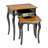 Solid Wood Top Nesting Tables with Storage