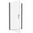 Stainless Steel Handle Pivot Shower Door With 1/4" Tempered Glass - Black Smooth Function