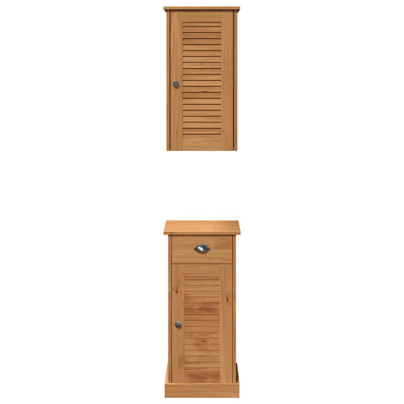 Bathroom Furniture Set With Drawer 2 Pcs, Brown