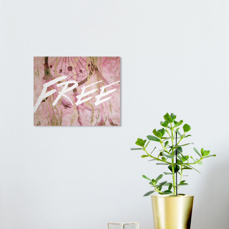 « free », art sur toile Lundys, H 13 po x l 16 po x P 1,5 po