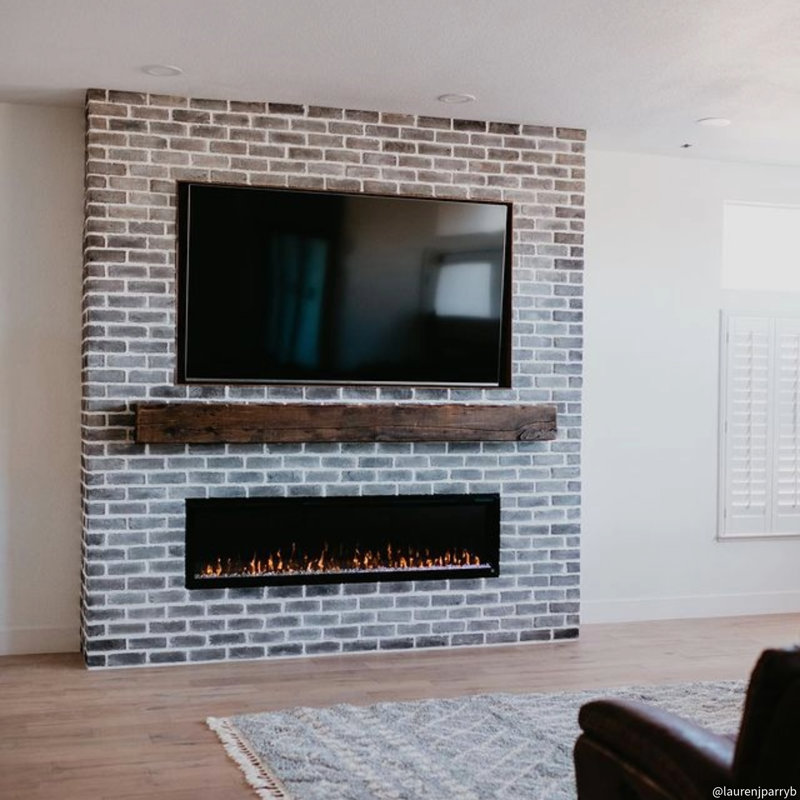 Sideline Elite 84" Black Smart Electric Fireplace