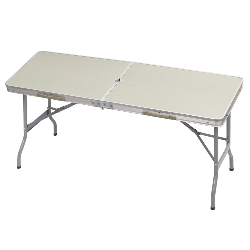 Morocco Rectangular Wood Folding Outdoor Camping Table With Umbrella Hole , 150cm cm W 60cm cm D