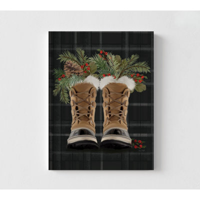 Christmas Boots By House Fenway, Warm Fireplace Holiday Decor, Best Christmas Gift Idea For Grandma, Last Minute Xmas Gift, Holiday Decor