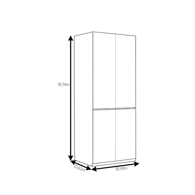 Garde-robe simple et pratique, H 78,74 po x l 35,43 po x P 23,62 po