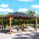 Hadley 10FT. X 10FT.Outdoor Patio Cedar Wood Frame Gazebo With Galvanized Steel Hardtop Single Roof Pavilion