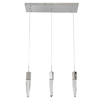 Modern 3 Light Chrome Kitchen Island Pendant