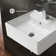 Claire Ceramic Square Wall Mount Bathroom Sink with Overflow