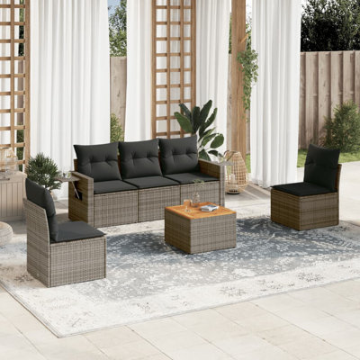  Ensemble de canapé de jardin gris