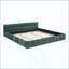Lit plateforme tapissier en chenille moderne, base de lit avec profil bas et tête de lit rembourrée, construction solide et solide, aucun sommier tapissier requis pour la chambre à coucher-737291140-737291143