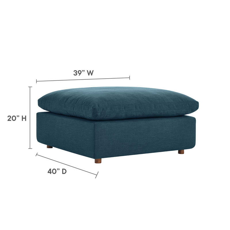 Ensemble de canapé modulaire avec repose-pieds Commix, Azure