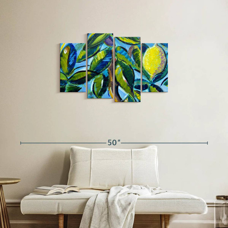 Yarlin Lemon Tree Leaves, 22" H x 36" W