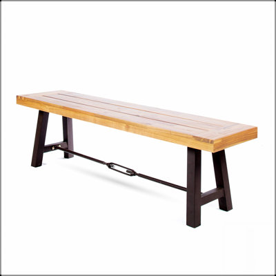 Acacia Wood Outdoor Dining Bench, Durable And Stylish Patio Seating For Modern Backyards And Patios
