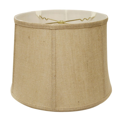 15" Golden Fiber Throwback Drum Burlap Lampshade