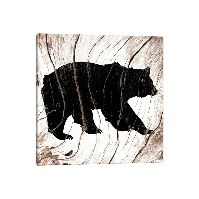 Black Bear by 5by5collective - Gallery-Wrapped Canvas Giclée on Canvas, No Frame, 30.48 cm H x 30.48 cm W