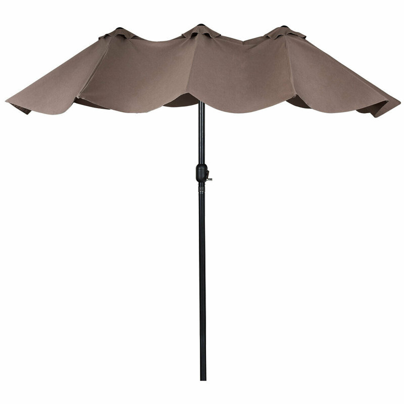 Sermin 15' Rectangular Market Umbrella, Coffee