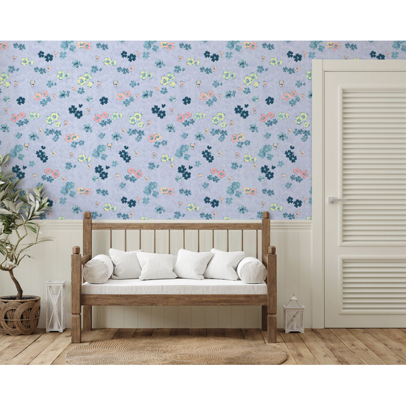 Paule Marrot Floral Wallpaper Double Roll, Blue Multi