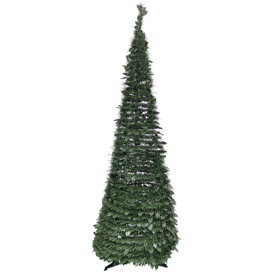 6' Green Tinsel Pop-Up Artificial Christmas Tree Unlit Northlight Seasonal