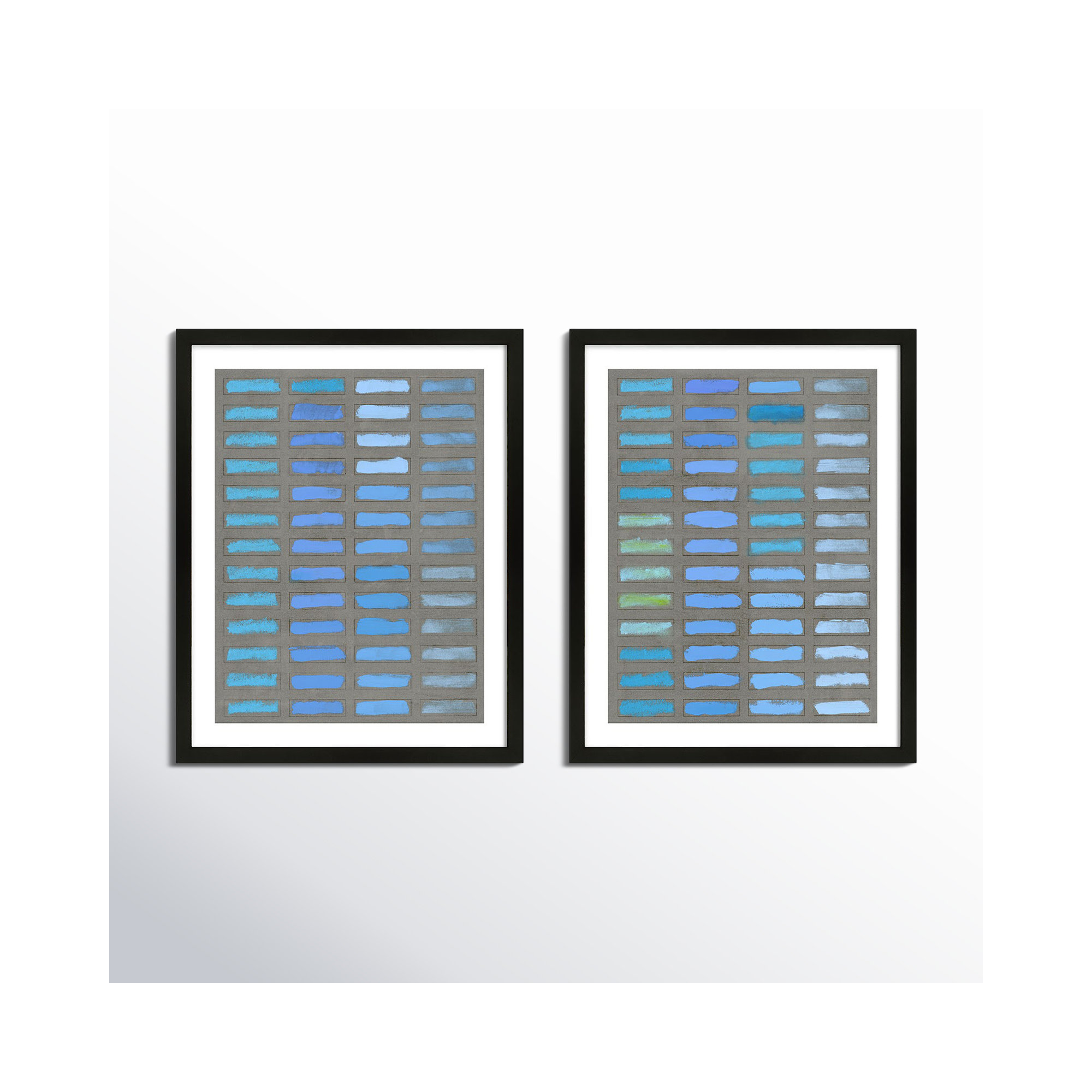 The Blues by Jacques Pilon, Black Framed, 25" H x 20" W x 1.25" D
