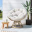 Chaise - Chaise de cour élégante avec coussin beige et housse confortable