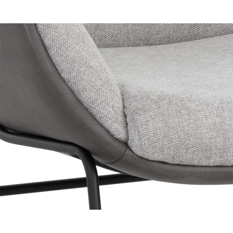 Lounge Chair, Gray Polyester