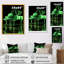 Green Grand Piano Elegance - Piano, art mural-603374256-603374257