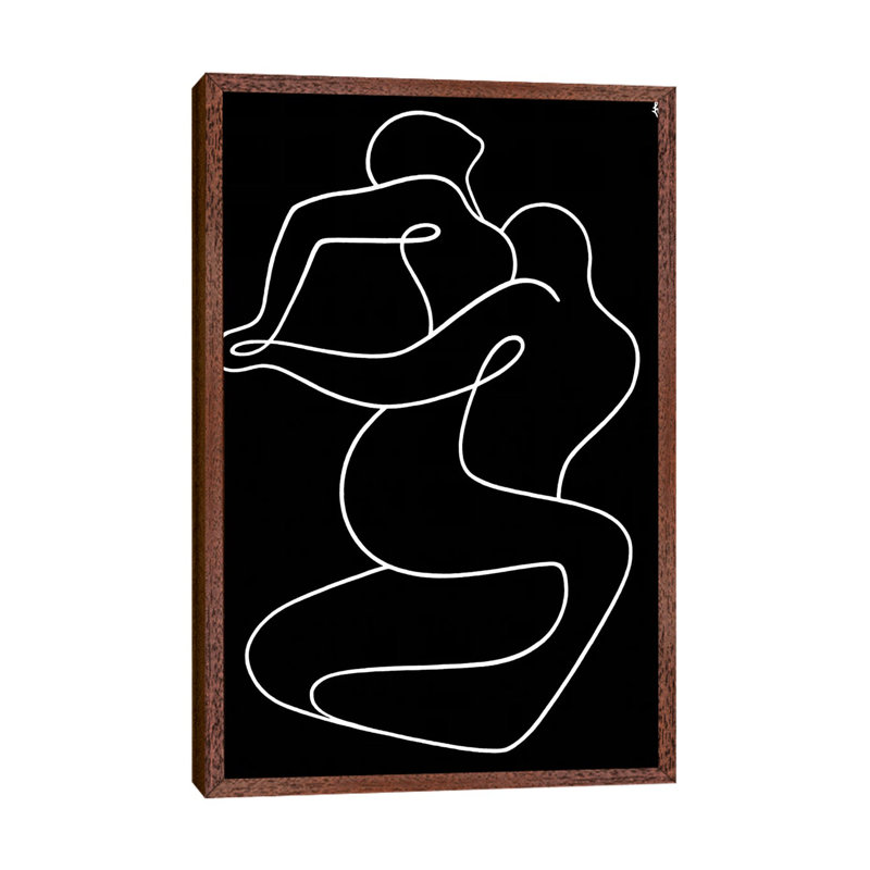 Tango by Lia Chechelashvili - Painting on Canvas, 152.5 cm H x 101.5 cm W, Classic Brown Wood Framed