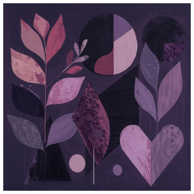 Geometric Botanical Abstract Bath Mat