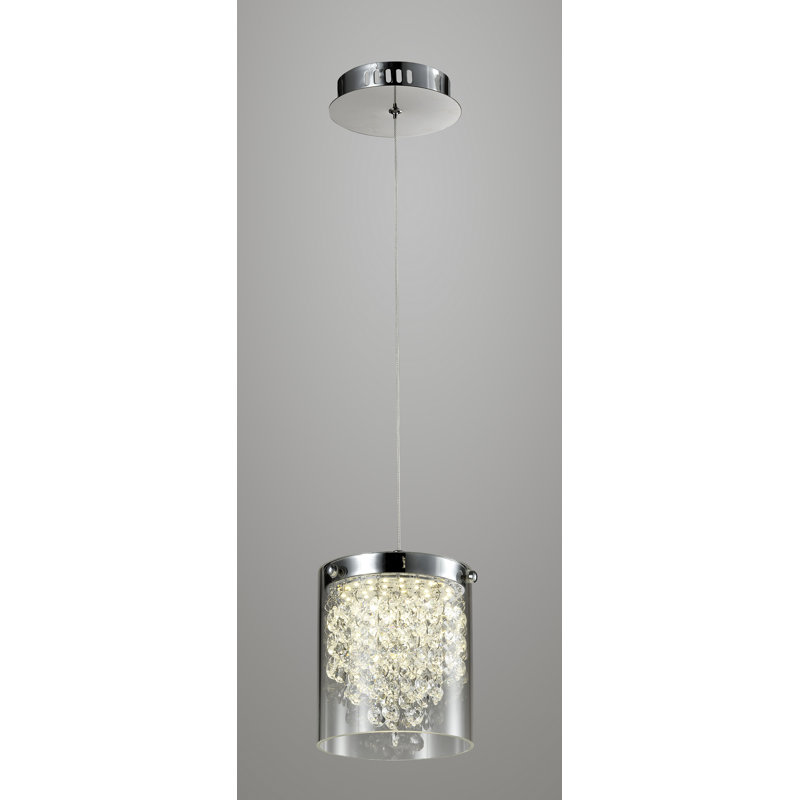 Luminaire suspendu cylindrique 1 lumière DEL Bastien Modern