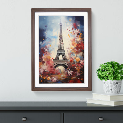 Eiffel Tower Baroque - Single Picture Frame Print on Wood