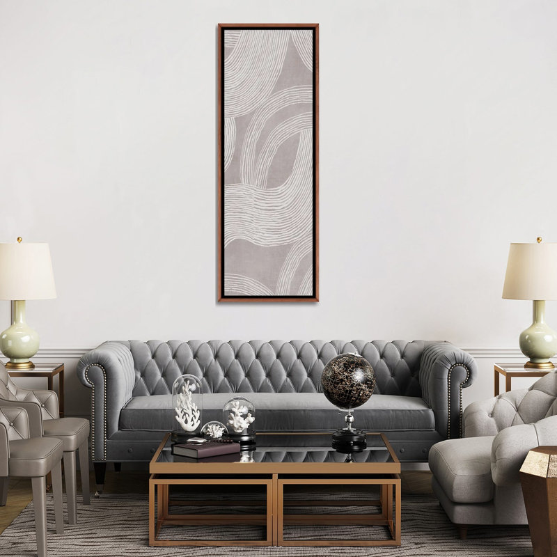 Conigured I - reproduction d'art murale - toile encadrée, 72 po x 24 po, Toile avec cadre, Brun