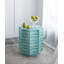 17x17x20" Stool with Capiz Design, Blue Multi