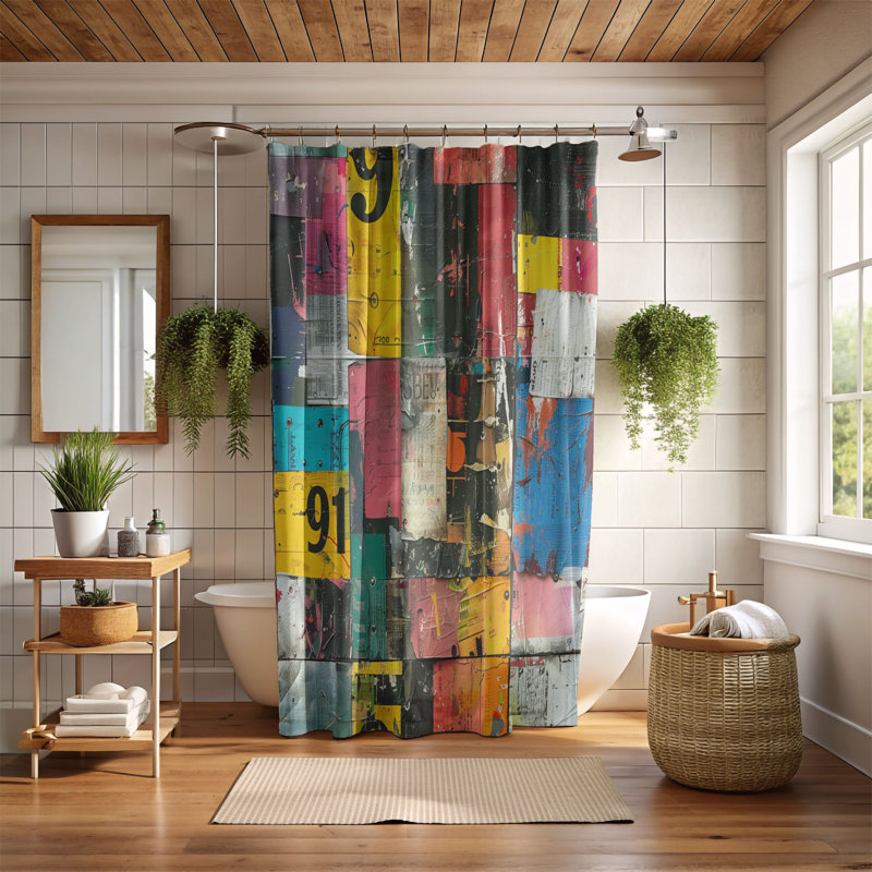 Rideau de douche Zesty Mix - Premium, H 74 po x l 71 po