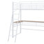 Lit mezzanine en métal avec 3 tablettes de rangement et bureau en L-182365160