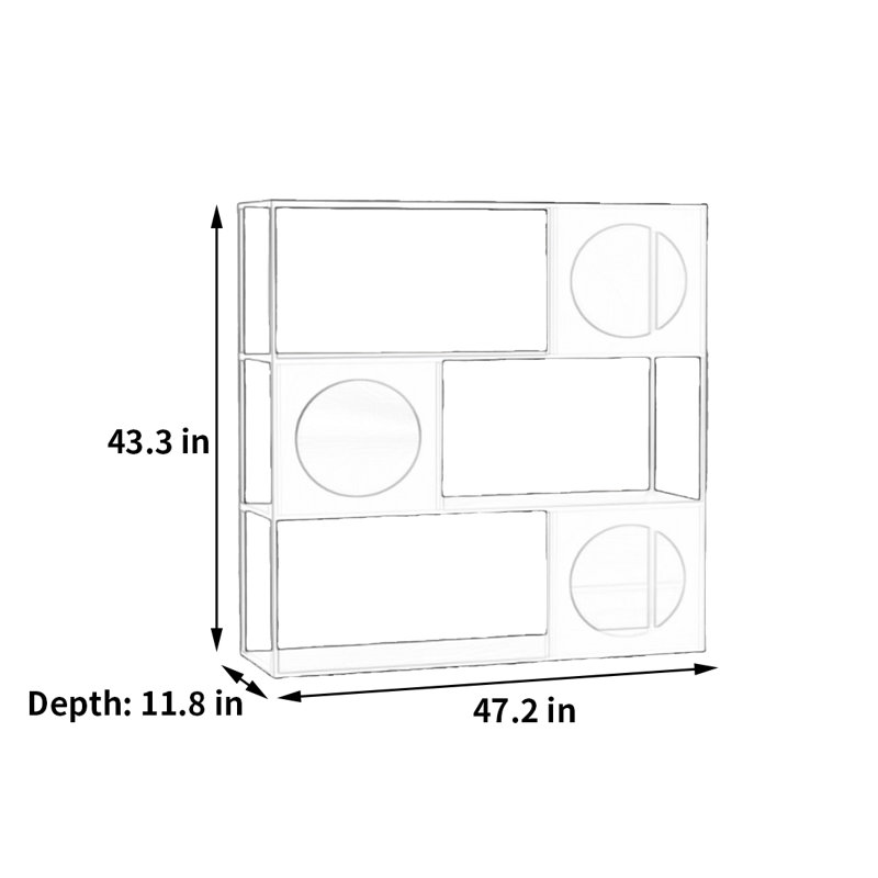 Jopling, (3 tablettes) H 43,3 po x l 47,2 po x P 11,8 po