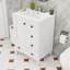 Meuble-lavabo contemporain avec lavabo en céramique, support de porte double couche et charnières à fermeture en douceur-1999492194