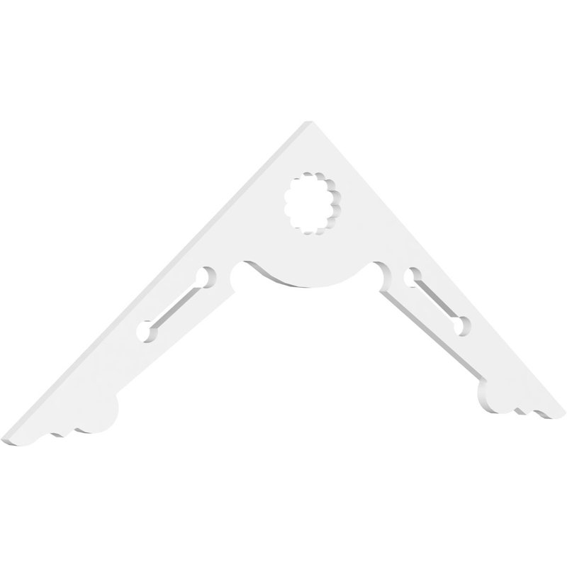 Cena Signature Urethane Gable Pediment, Primed Tan, 27"H x 72"W, 9/12