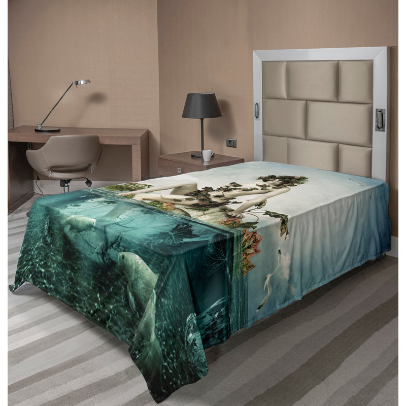 Drap-housse bleu foncé Ambesonne, Simple