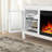 TV Stand for TVs up to 58" with Electric Fireplace,Remote & Adjustable Led Flame