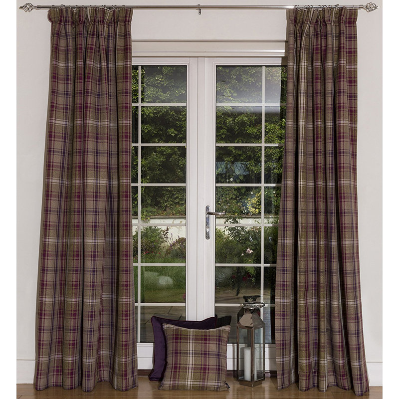 Choate Blackout Curtain Pair, 167 W x 182 D cm, Mulberry