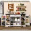 Armoire de cuisine de 55,1 po de largeur, armoires de buffet avec tablettes réglables, armoire de rangement de cuisine, armoire de rangement pour buffet