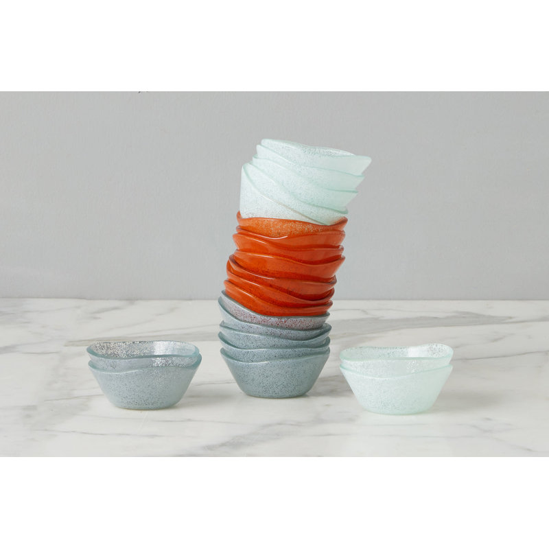 Glass Dipping Bowl, Gray