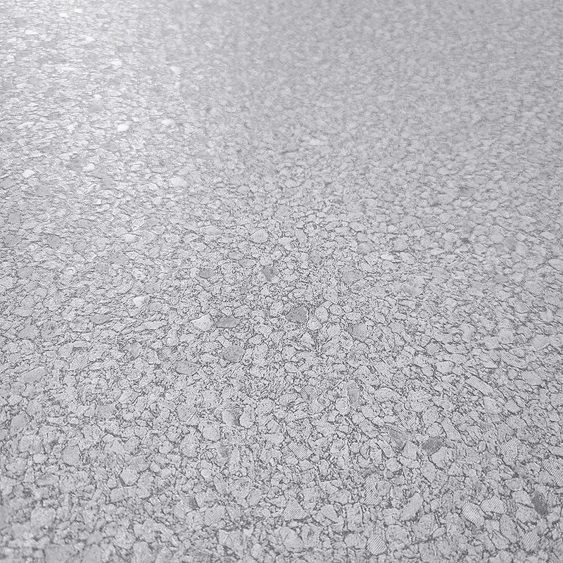 Papier peint imitation pierre de vermiculite, Gris / argent / métallique