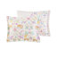 Édredon réversible en coton 3 pièces pour lit simple avec coussin rond mauve et lavable à la machine - rembourrage du coussin