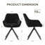 48cm H Fabric Upholstered Metal Upholstered Back Armchair-845289231