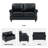 59" Upholstered Loveseat Faux Leather Sofa-1584174916