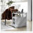 End Table with Charging Station, Narrow Side Table with USB Ports and Outlets, Small Table with Hidden Storage and Open Shelf for Living Room,