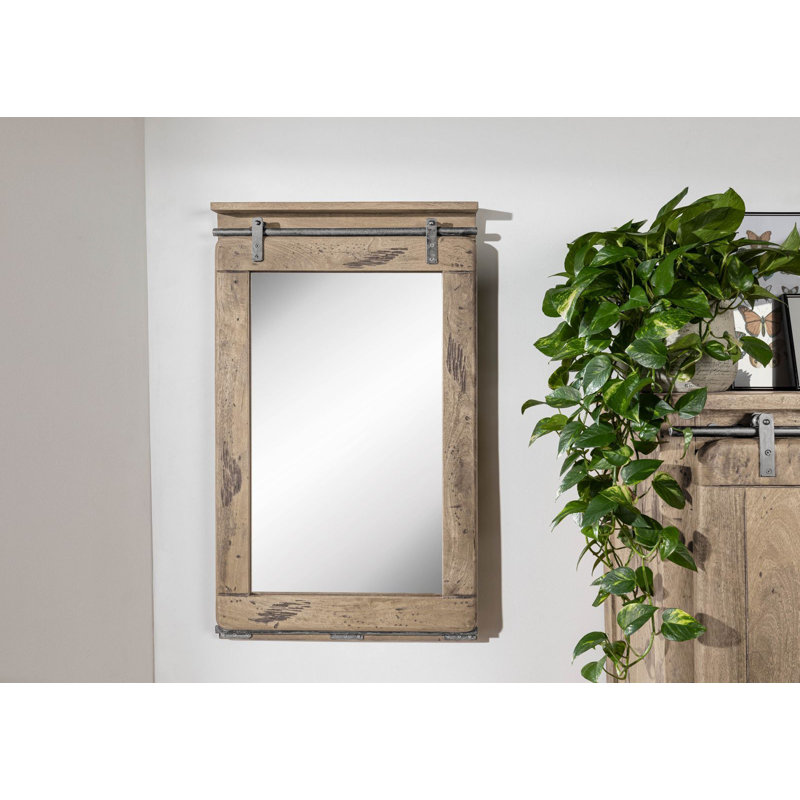 Railway Solid Wood Rectangle Mirror