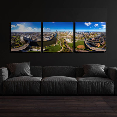 «Chicago Views» par Epic Portfolio, art mural en verre acrylique, ensemble de 3 pièces