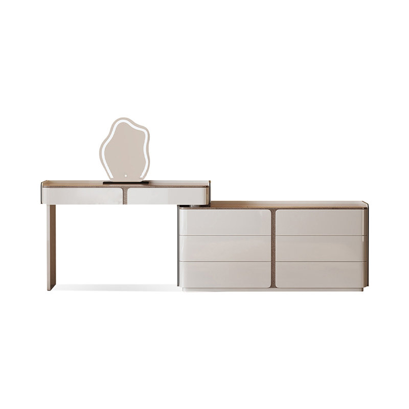 Makeup Vanity with Light mirror,8 drawers