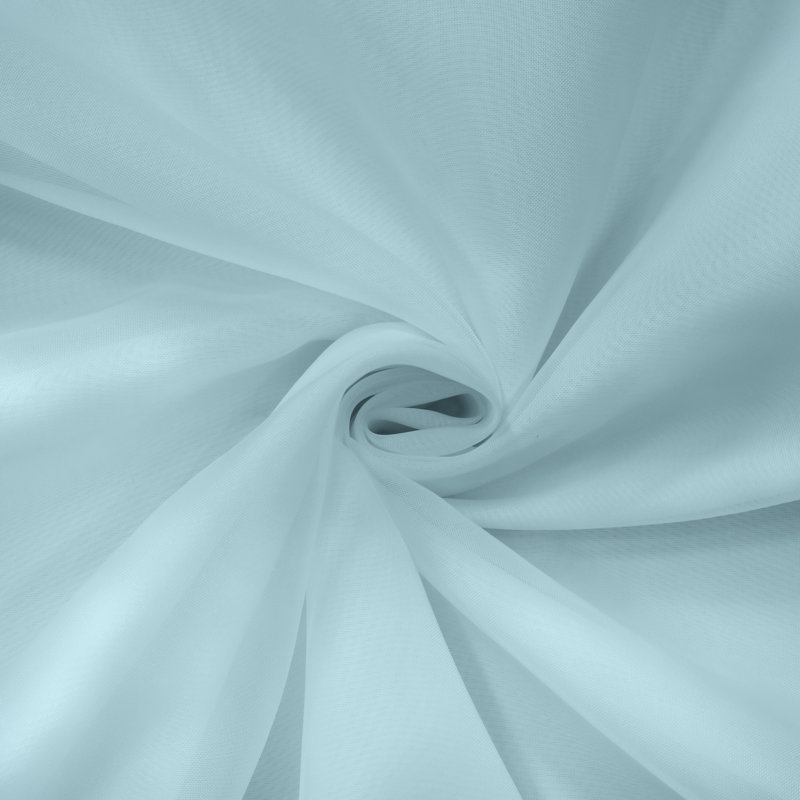 Galion Solid Color Semi-Sheer Thermal Grommet Single Curtain Panel, 104"W x 84"L, Aqua